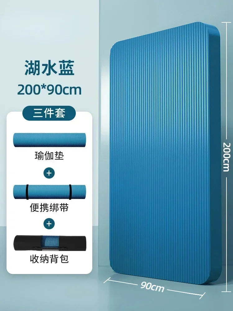 200*90cm Thick 20mm Men's Gym Mat Beginner Yoga Mat Thickened Widened and Lengthened Non-slip Sports Yoga Mat for Home