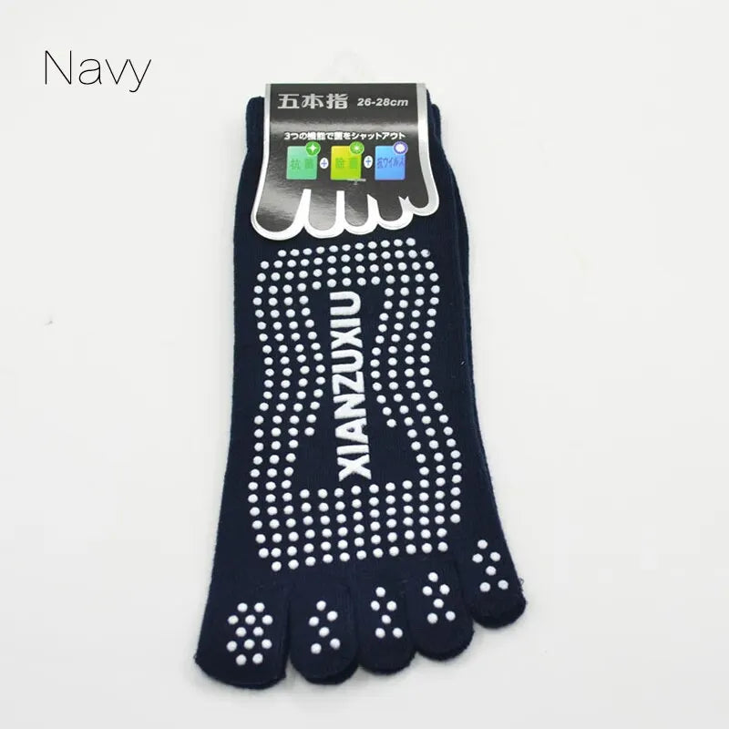 Men Pilates Socks Wholesale  Cotton Breathable Non-Slip Massage Yoga Socks Cotton YOGA Sports Five-finger Socks 5 toe socks