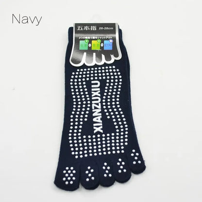 Men Pilates Socks Wholesale  Cotton Breathable Non-Slip Massage Yoga Socks Cotton YOGA Sports Five-finger Socks 5 toe socks