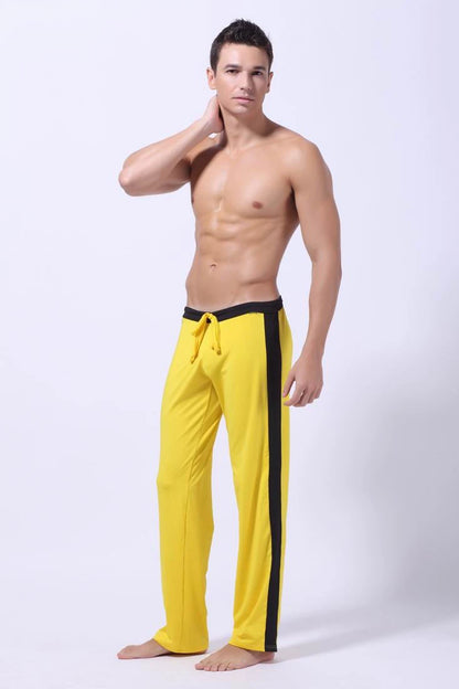 Free shipping New men yoga pants exercise pants fitness home straight running pants clothing custom-made