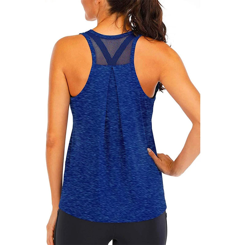 Yoga Shirt Female New Style T-Shirt Loose Fitness Tops Vest Women Sleeveless Sport Tee Quick-Drying Gym Running Workout Blouse