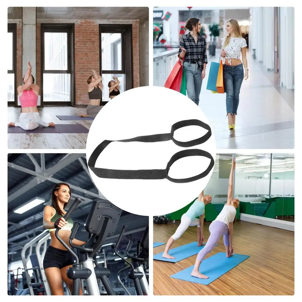 Adjustable Yoga Mat Strap Yoga Mat Bundle Strap Shoulder Straps Sports Stretch Strap Floor Mat Storage Carrying Strap Black