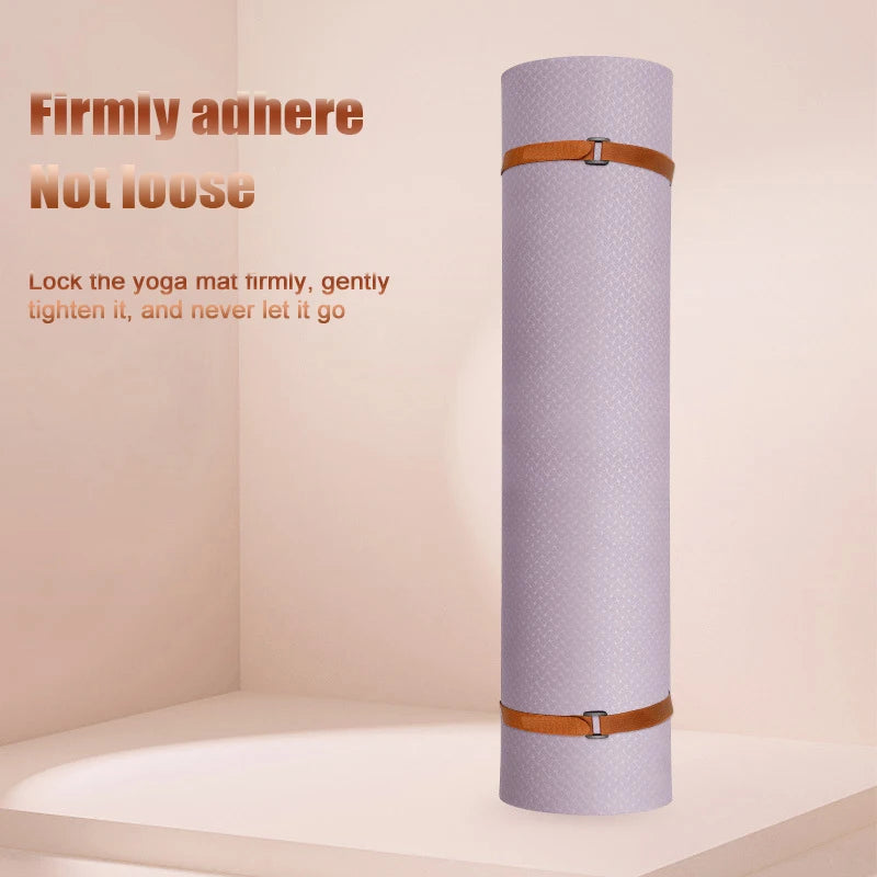 Non-Slip Yoga Mat Strap with Adjustable Fastener; Reliable Exercise Accessory Storage Bungee Cord