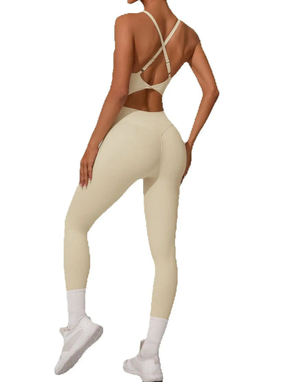 Yoga Set Women Tracksuit  Sports Jumpsuit Sexy Backless One-piece Suit Female Rompers Quick Dry Yoga Clothing Workout Bodysuits