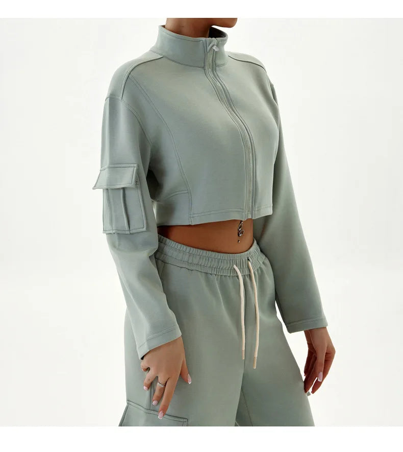 Woman Yoga Clothes Windbreaker Sportswear Running Long Sleeve Sweatshirt Sports Jackets Top Women Workout Tops Activewear