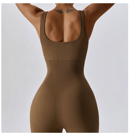 Yoga Set Women One-piece Yoga Suit Women Dance Romper Fitness Bodysuit Workout Siamese Sportswear Seamless Gym Sports Playsuit