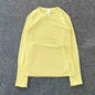 Yoga clothing top for women in spring and autumn, slim fit, long sleeved, running, Pilates training, fitness clothing
