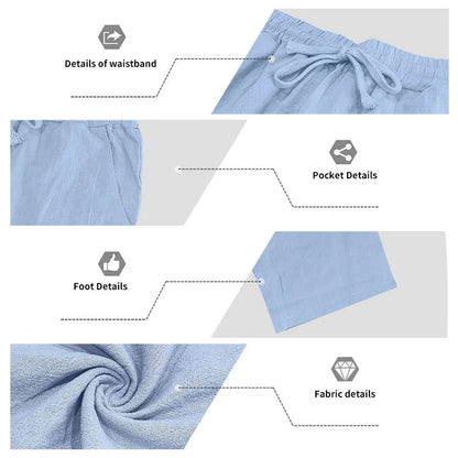 Men's 16-Color Breathable Linen Yoga Pants Loose Casual Sportswear for Spring/Summer 2025 European And American Style