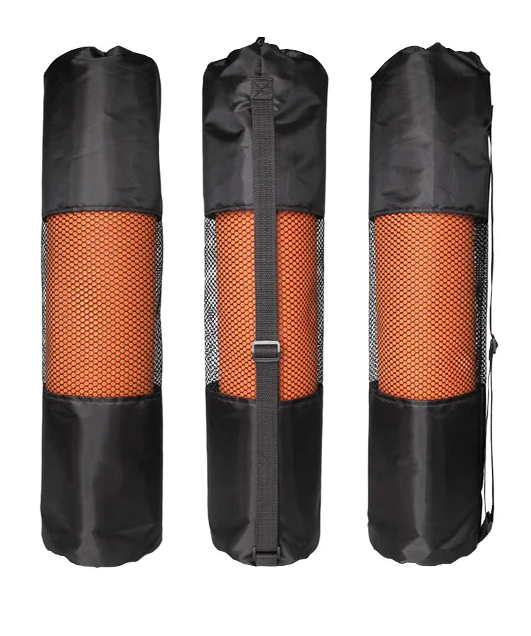 Yoga Mat Carry Bag Drawstring Shoulder Strap Oxford Fabric With Mesh Pocket Portable Yoga Equipment Storage Bag