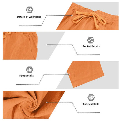 Men's 16-Color Breathable Linen Yoga Pants Loose Casual Sportswear for Spring/Summer 2025 European And American Style