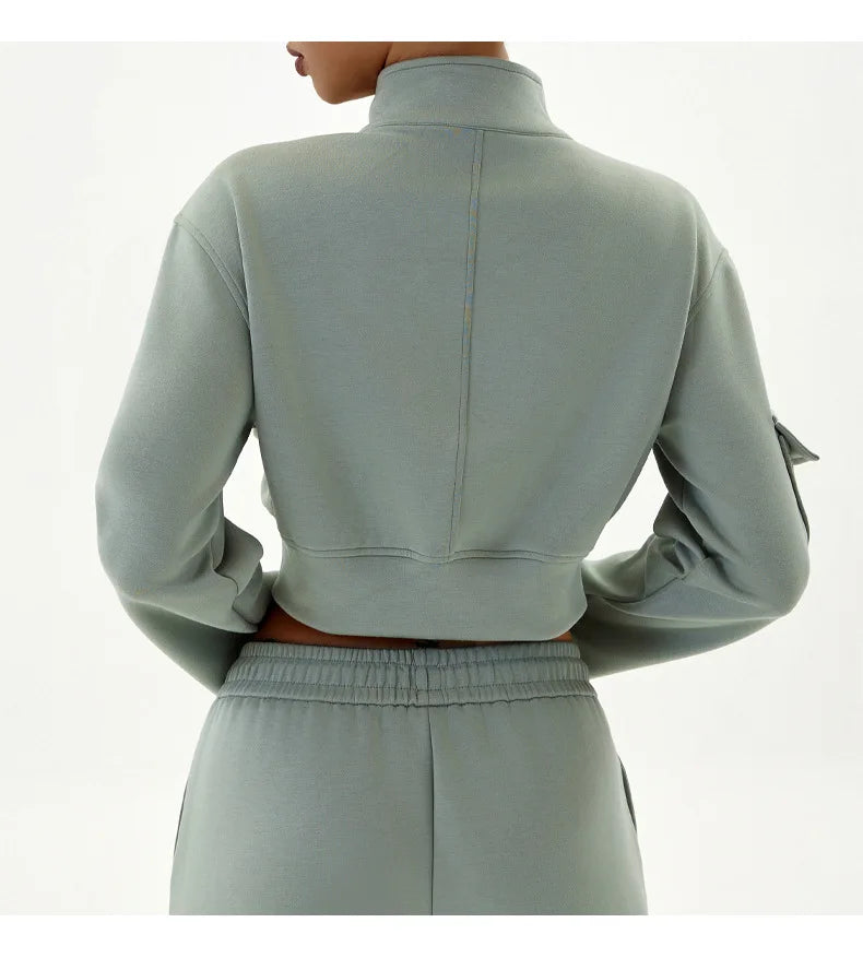 Woman Yoga Clothes Windbreaker Sportswear Running Long Sleeve Sweatshirt Sports Jackets Top Women Workout Tops Activewear