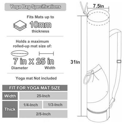 Yoga Mat Bag Travel Yoga Backpack Sports Bag Yoga Mat Carrier Bag Yoga Mat Storage Bag for Pilates Yoga Mats & Yoga Accessories