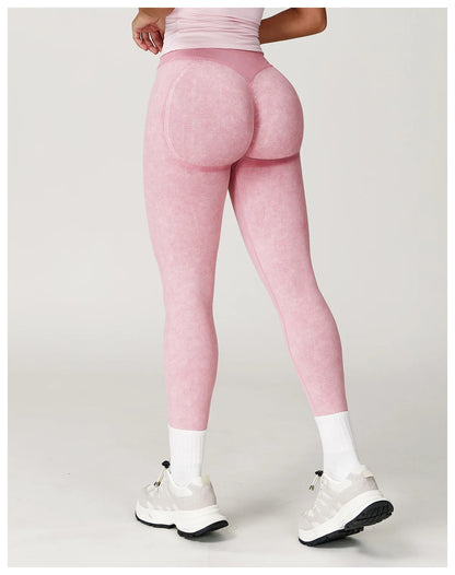 Yoga Pants Impact Leggings Women Seamless Sports Yoga Pant High Waist Ribbed Gym Clothes Fitness Workout Wear Scrunch Bum Tights