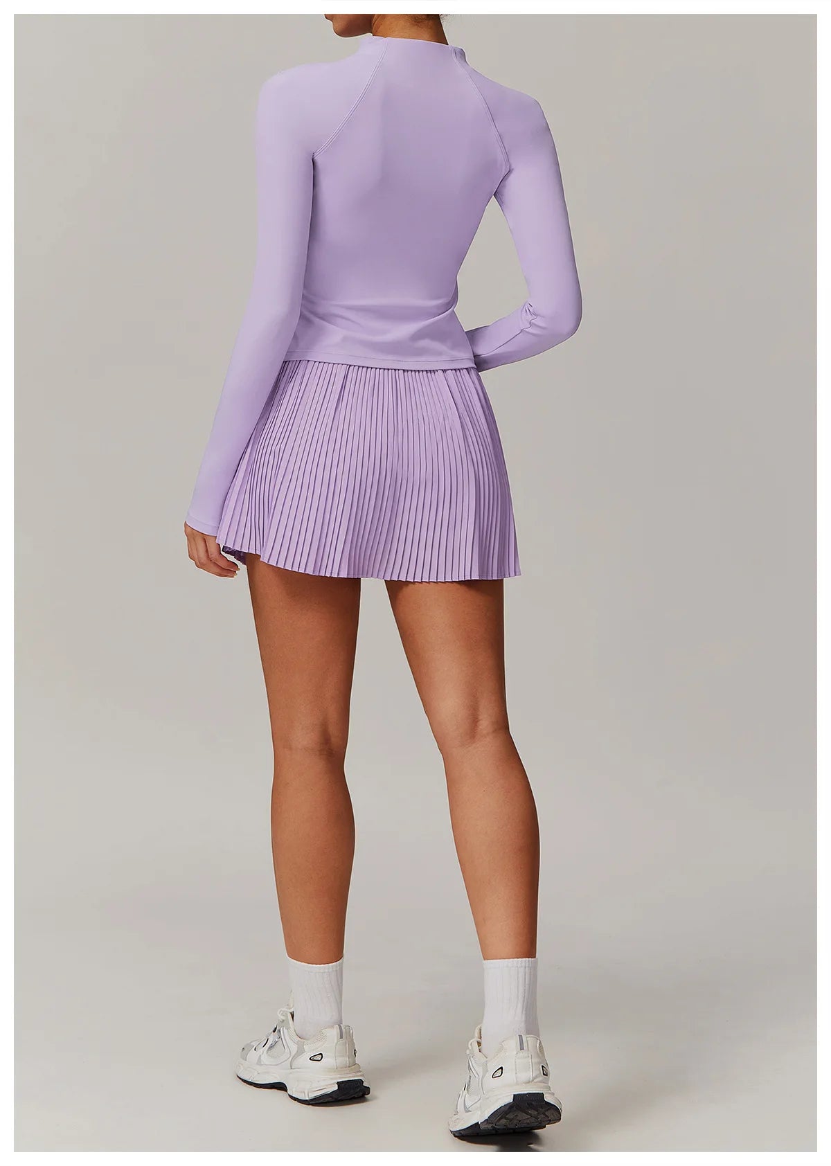 Yoga Sets Workout Sets for Women 2 Pieces Gym Suits Long Sleeved Outfits Zipper Fitness Jacket Running Short Skirt Sportswear