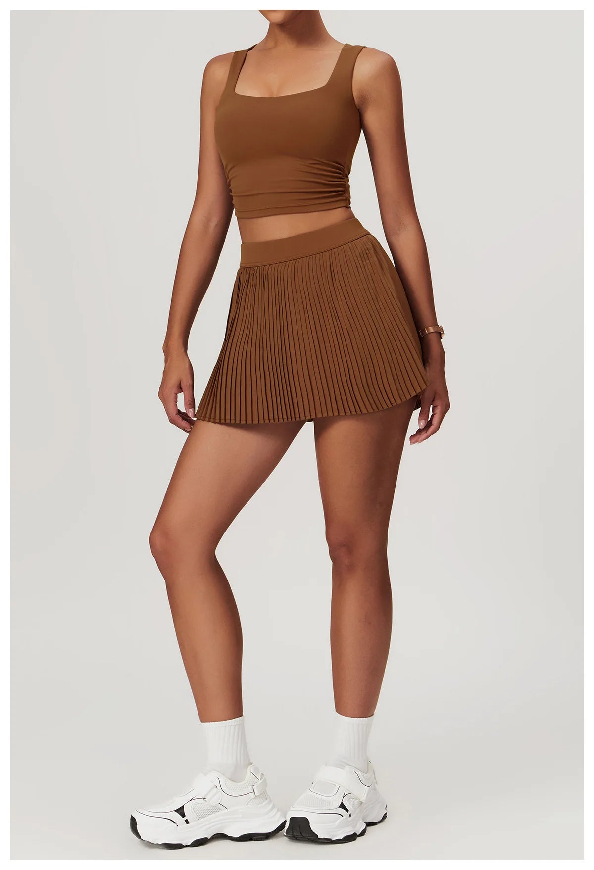 Yoga Sets Workout Sets for Women 2 Pieces Gym Suits Long Sleeved Outfits Zipper Fitness Jacket Running Short Skirt Sportswear