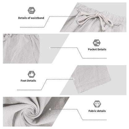 Men's 16-Color Breathable Linen Yoga Pants Loose Casual Sportswear for Spring/Summer 2025 European And American Style