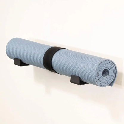 Yoga Mat Storage Rack Wall Mount Holder Exercise Mat Hanger Foam Roller Wall Hooks Gym Organizer for Hanging Fitness Bands Yoga