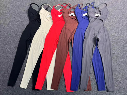 Yoga Set Women Tracksuit  Sports Jumpsuit Sexy Backless One-piece Suit Female Rompers Quick Dry Yoga Clothing Workout Bodysuits