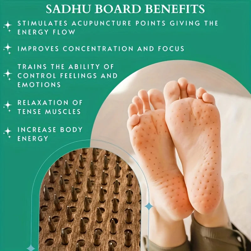 Yoga Acupressure Board & Foot Massager with Smooth Surface, Sturdy Base for Standing Posture Support Portable Yoga Tool for Home