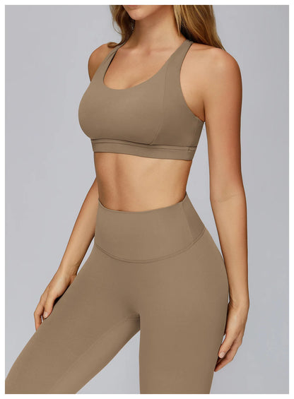 Yoga Bra for Women Hollow Out Beauty Back Gym Top Padded Sports Bra Running Fitness Bras Tight Workout Crop Top Sportswear