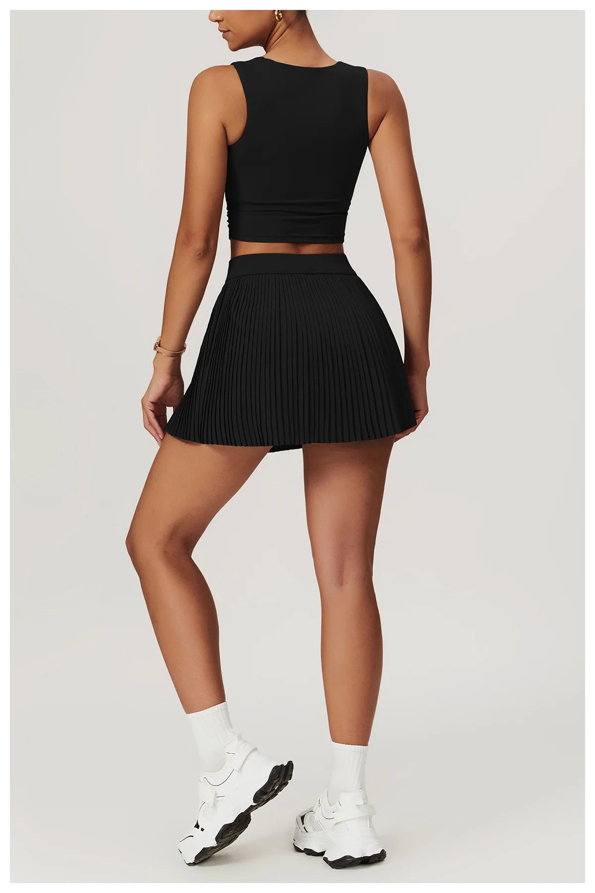 Yoga Sets Workout Sets for Women 2 Pieces Gym Suits Long Sleeved Outfits Zipper Fitness Jacket Running Short Skirt Sportswear