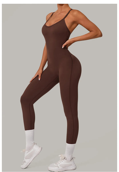 Yoga Set Women Tracksuit  Sports Jumpsuit Sexy Backless One-piece Suit Female Rompers Quick Dry Yoga Clothing Workout Bodysuits