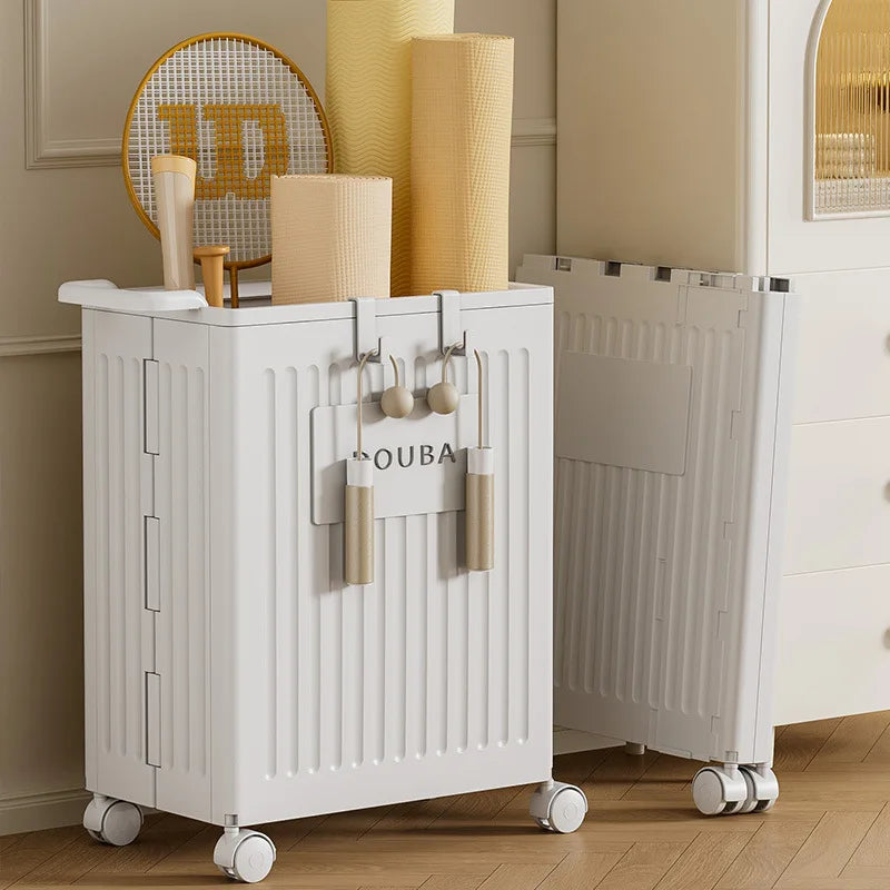 Yoga Mat Folding Storage With Wheels Workout Equipment Corner Storage Organizer Home Yoga Mat Holder Gym Organizer Box