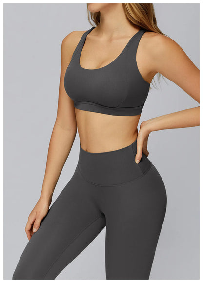 Yoga Bra for Women Hollow Out Beauty Back Gym Top Padded Sports Bra Running Fitness Bras Tight Workout Crop Top Sportswear