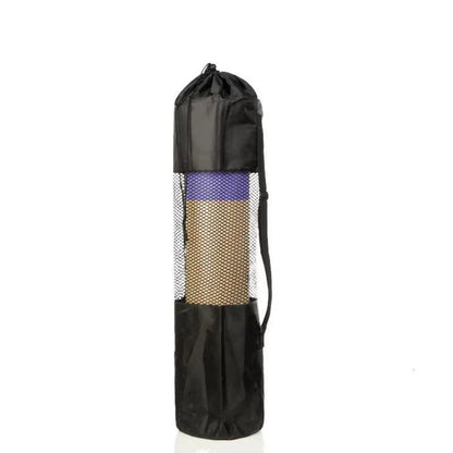 Yoga Mat Bag Portable Breathable Sports Bag with Adjustable Shoulder Straps Carry Mesh Storage Bag Fits Most Yoga Mats Black