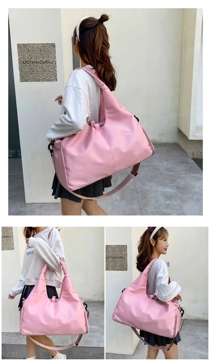 Yoga Mat Gym Bag For Women Sports Handbags Travel Fitness Tote Bag Yoga Swimming Shoulder Bag Large Capacity With Shoulder Strap