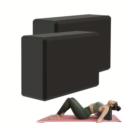 Set of 2 Yoga Blocks - Made from High-Density Foam, Lightweight, Supportive, And Odor-Free - Essential Yoga Gear for Women, Gym