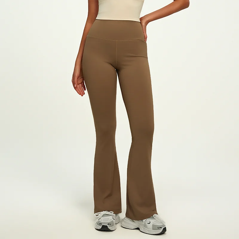 Yoga Pants For Women Hip Lifting Nude Feel Casual Wide Leg High Waist Scrunch Skin Friendly Sports Fashion Trousers