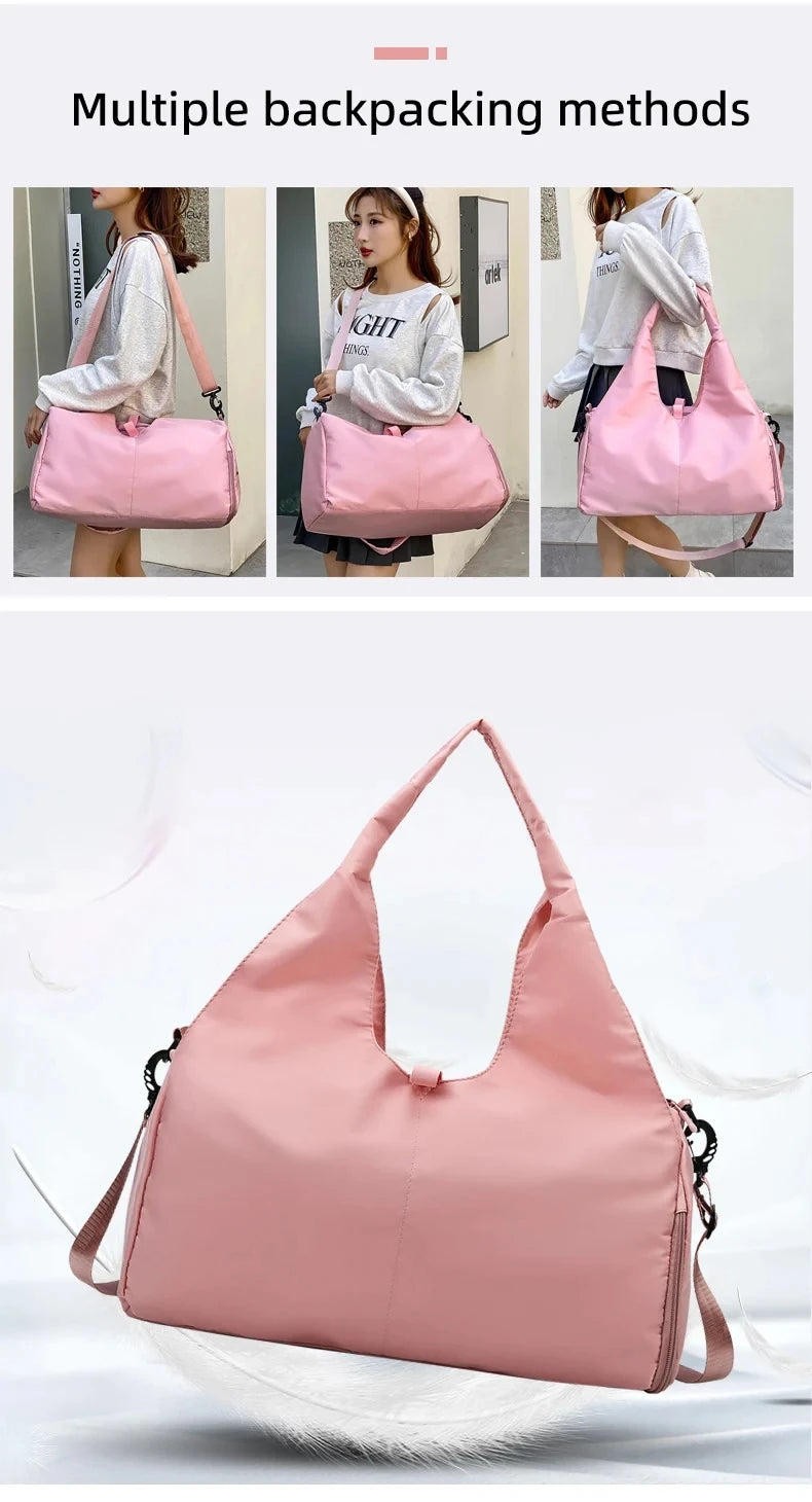 Yoga Mat Gym Bag For Women Sports Handbags Travel Fitness Tote Bag Yoga Swimming Shoulder Bag Large Capacity With Shoulder Strap