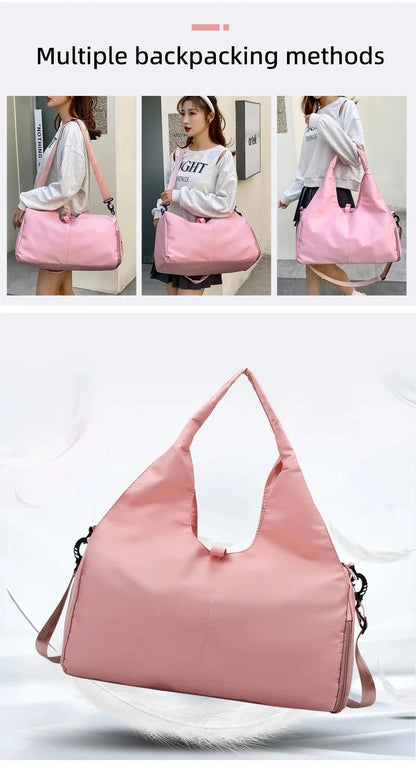 Yoga Mat Gym Bag For Women Sports Handbags Travel Fitness Tote Bag Yoga Swimming Shoulder Bag Large Capacity With Shoulder Strap