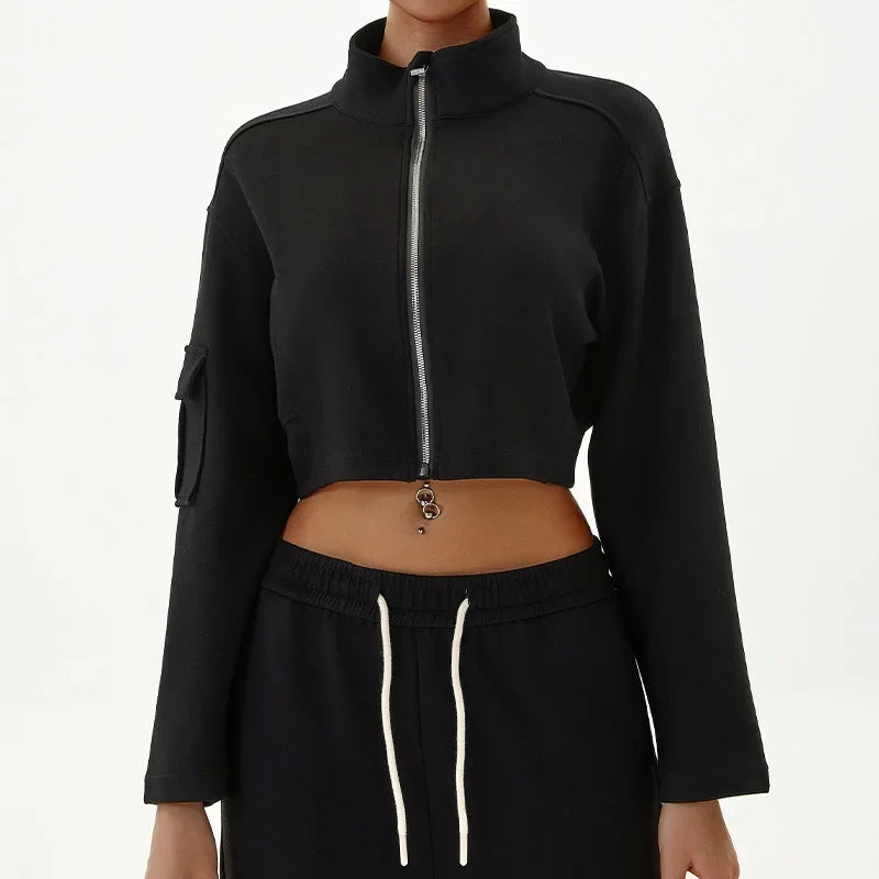 Woman Yoga Clothes Windbreaker Sportswear Running Long Sleeve Sweatshirt Sports Jackets Top Women Workout Tops Activewear