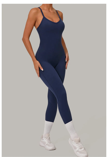 Yoga Set Women Tracksuit  Sports Jumpsuit Sexy Backless One-piece Suit Female Rompers Quick Dry Yoga Clothing Workout Bodysuits