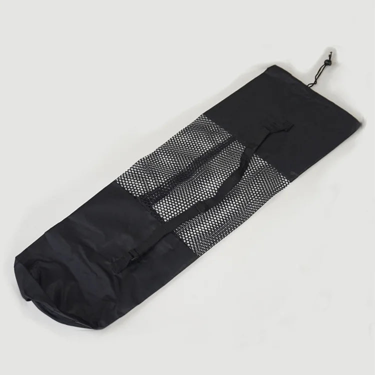 Yoga Mat Carry Bag Drawstring Shoulder Strap Oxford Fabric With Mesh Pocket Portable Yoga Equipment Storage Bag