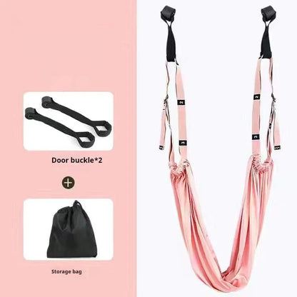 Yoga Aerial Silk Set Woman Hammock Back Legs Stretching Swing Pilates Accessories Elastic Fitness Belt Home Gym Equipment