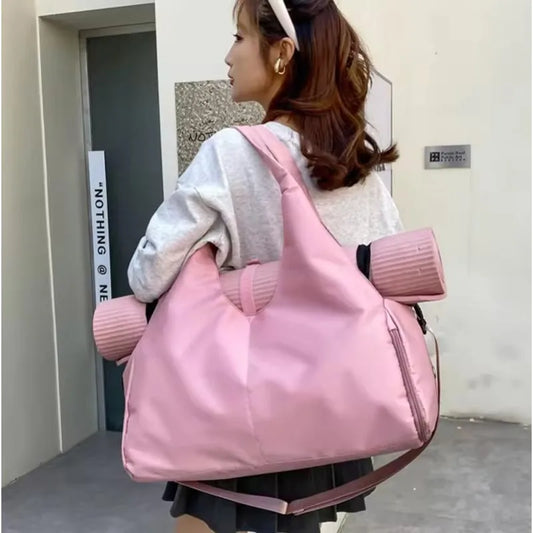 Yoga Mat Gym Bag For Women Sports Handbags Travel Fitness Tote Bag Yoga Swimming Shoulder Bag Large Capacity With Shoulder Strap