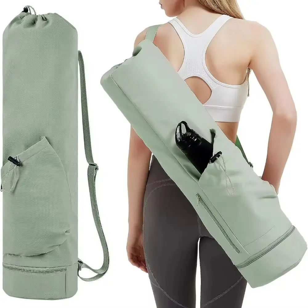 Yoga Backpack Large Capacity Yoga Mat Bag Adjustable Shoulder Straps Drawstring Breathable Sports Bag Waterproof Portable Gym
