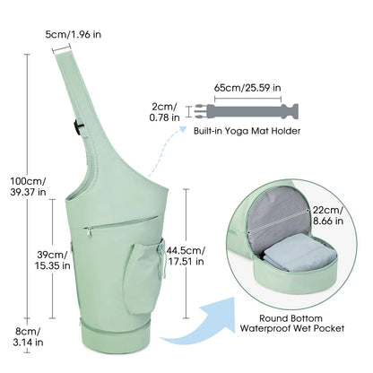 Yoga Mat Bag Сarrier - Multi-Functional Yoga Mat Carrier Bag with Water Bottle Pocket - Versatile Gym Yoga Mat Bags for Women