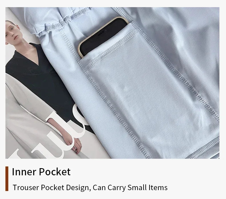 Yoga Sports Women Shorts High Waist Double Layered Quick-Dry Breathable Athletic Shorts Outdoor Leisure Running Fitness Shorts