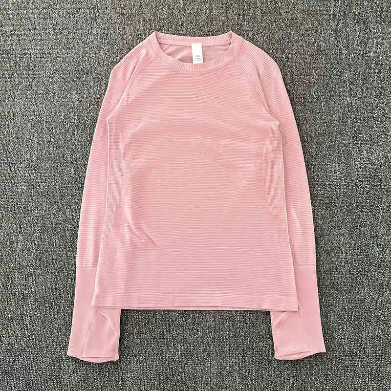 Yoga clothing top for women in spring and autumn, slim fit, long sleeved, running, Pilates training, fitness clothing