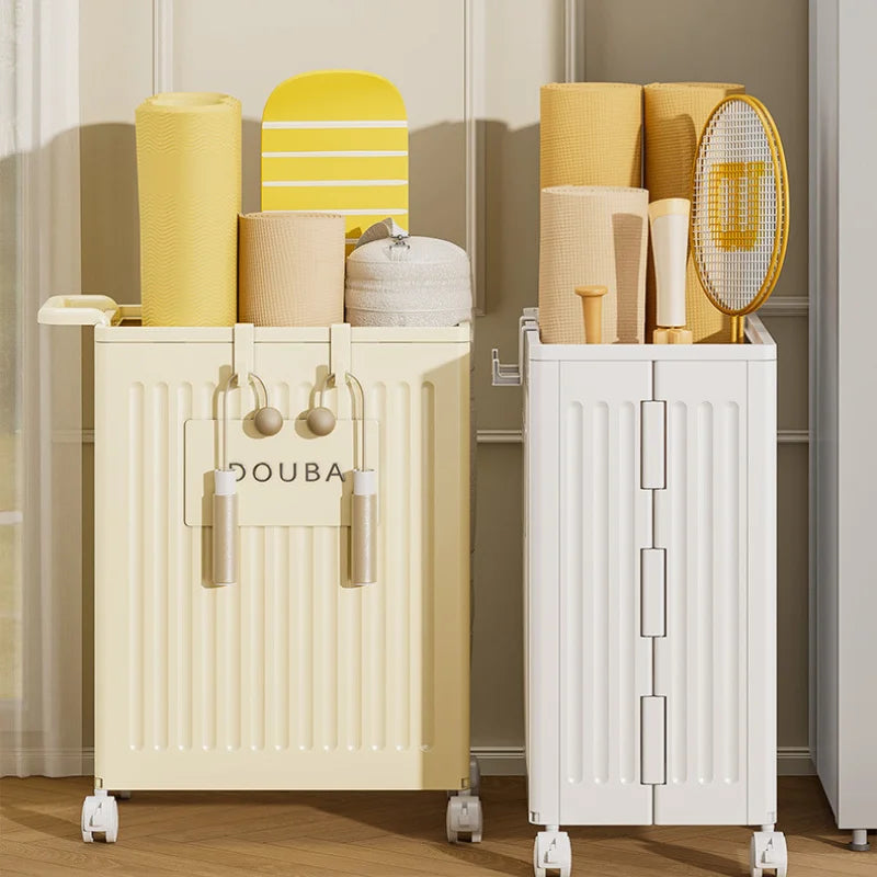 Yoga Mat Folding Storage With Wheels Workout Equipment Corner Storage Organizer Home Yoga Mat Holder Gym Organizer Box