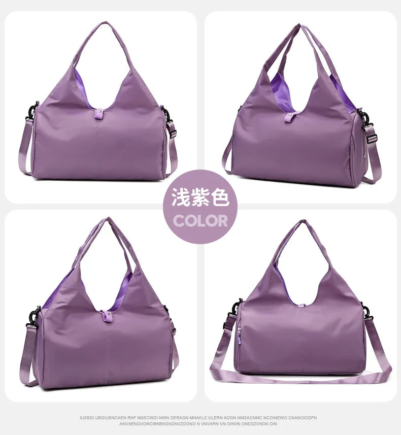 Yoga Mat Gym Bag For Women Sports Handbags Travel Fitness Tote Bag Yoga Swimming Shoulder Bag Large Capacity With Shoulder Strap