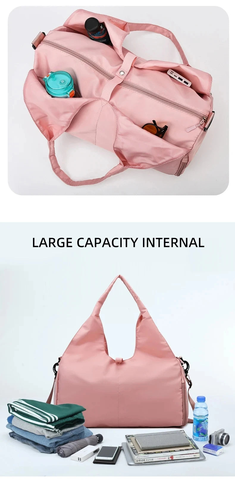 Yoga Mat Gym Bag For Women Sports Handbags Travel Fitness Tote Bag Yoga Swimming Shoulder Bag Large Capacity With Shoulder Strap