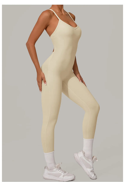 Yoga Set Women Tracksuit  Sports Jumpsuit Sexy Backless One-piece Suit Female Rompers Quick Dry Yoga Clothing Workout Bodysuits