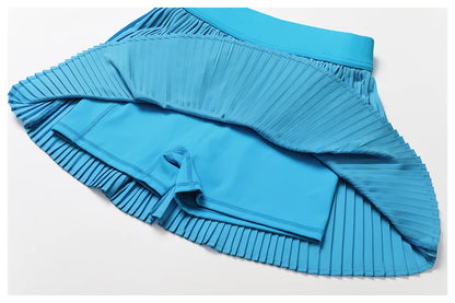 Yoga Sets Workout Sets for Women 2 Pieces Gym Suits Long Sleeved Outfits Zipper Fitness Jacket Running Short Skirt Sportswear