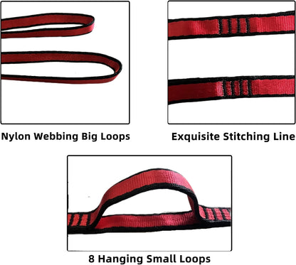 Yoga Stretch Belt Extender Strap Rope Outdoor Hanging Rope Climbing Rope Elastic Yoga Hammock Shoulder Strap for Aerial Yoga