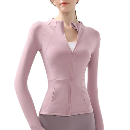 New yoga clothes for women, long sleeved running, fitness, slimming, versatile yoga jackets, training sports tops, jackets
